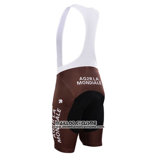 2015 Maillot Ciclismo Ag2r La Mondiale Marron Manches Courtes et Cuissard